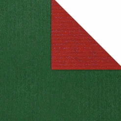 Geschenkpapier Bicolor Secare Rolle 50 Cm, 250 M, Dunkelgrün Rot