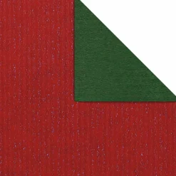 Geschenkpapier Bicolor Secare Rolle 50 Cm, 250 M, Dunkelgrün Rot