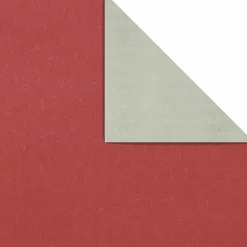 Geschenkpapier Bicolor Secare Rolle 50 Cm, 100 M, Rot Silber