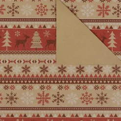 Geschenkpapier Norweger Natur / Rot