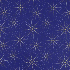 Geschenkpapier Sternchen Blau / Gold / Silber