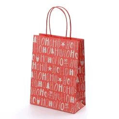 Geschenktasche HoHoHo 18 X 24 X 8 Cm 10 Er Set