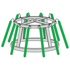 Gigant Baum Mit LED Warm, Außen, 370 Cm