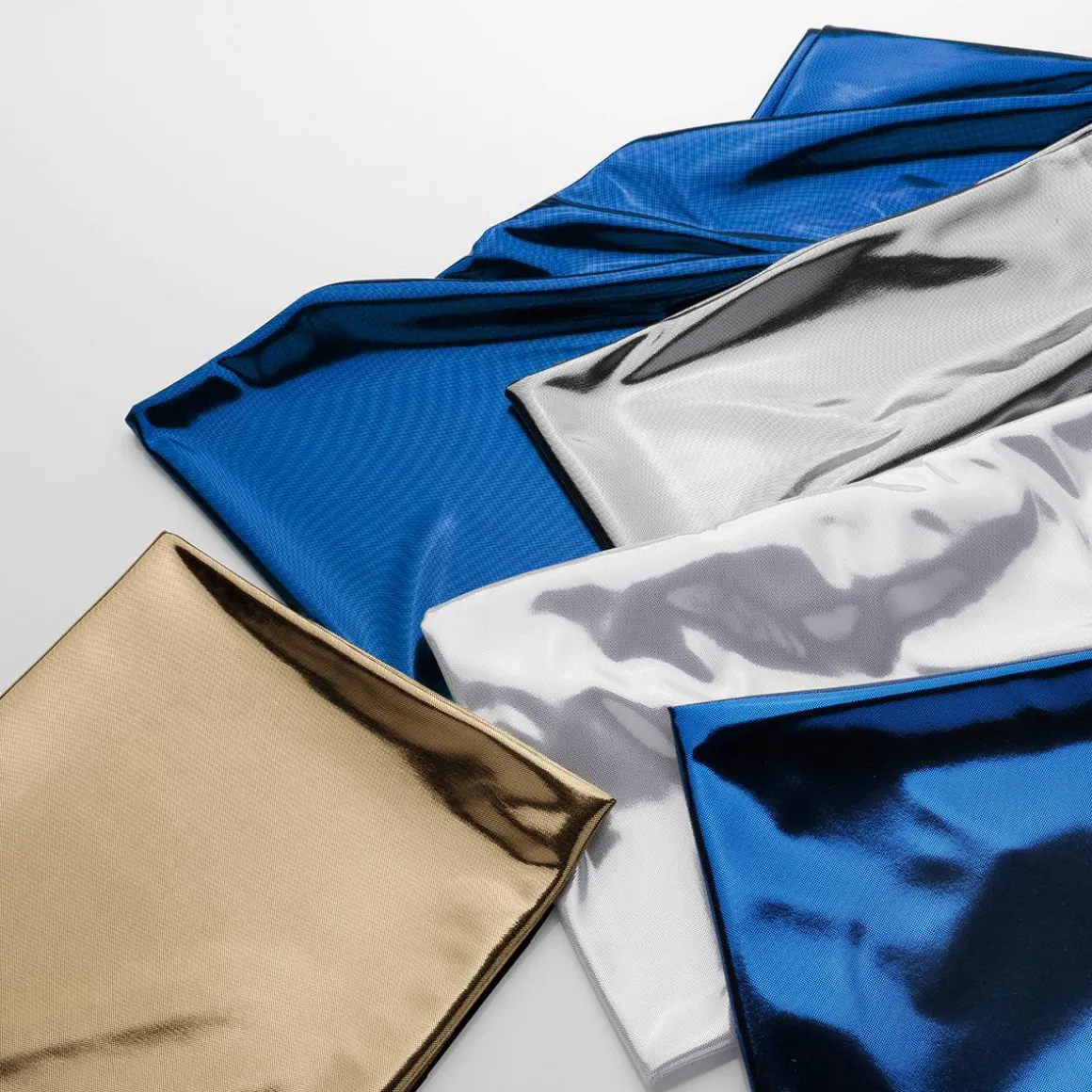 Glanzstoff Folienjersey Blau, 106 Cm Breit