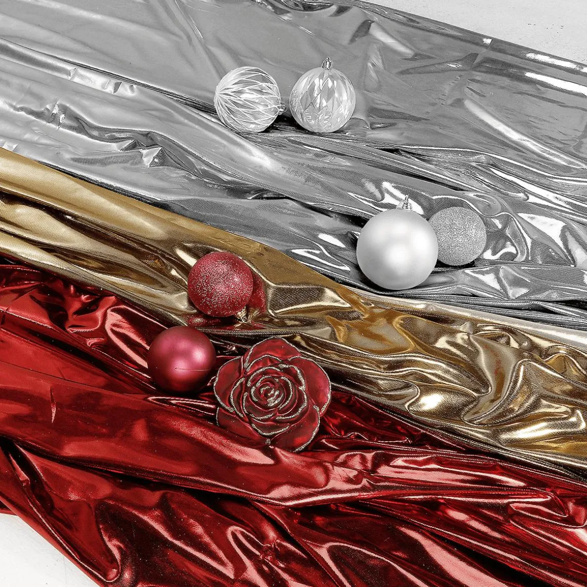 Glanzstoff Folienjersey Silber, 110 Cm Breit