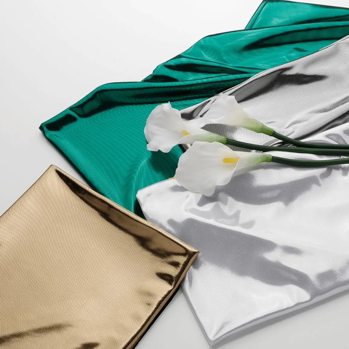 Glanzstoff Folienjersey Silber, 110 Cm Breit