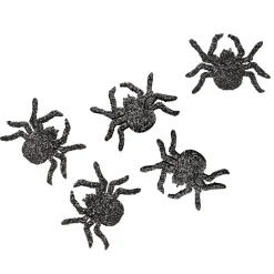 Glitzernde Deko Spinnen 72 Stück Schwarz 4 Cm Ø