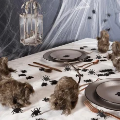 Glitzernde Deko Spinnen 72 Stück Schwarz 4 Cm Ø