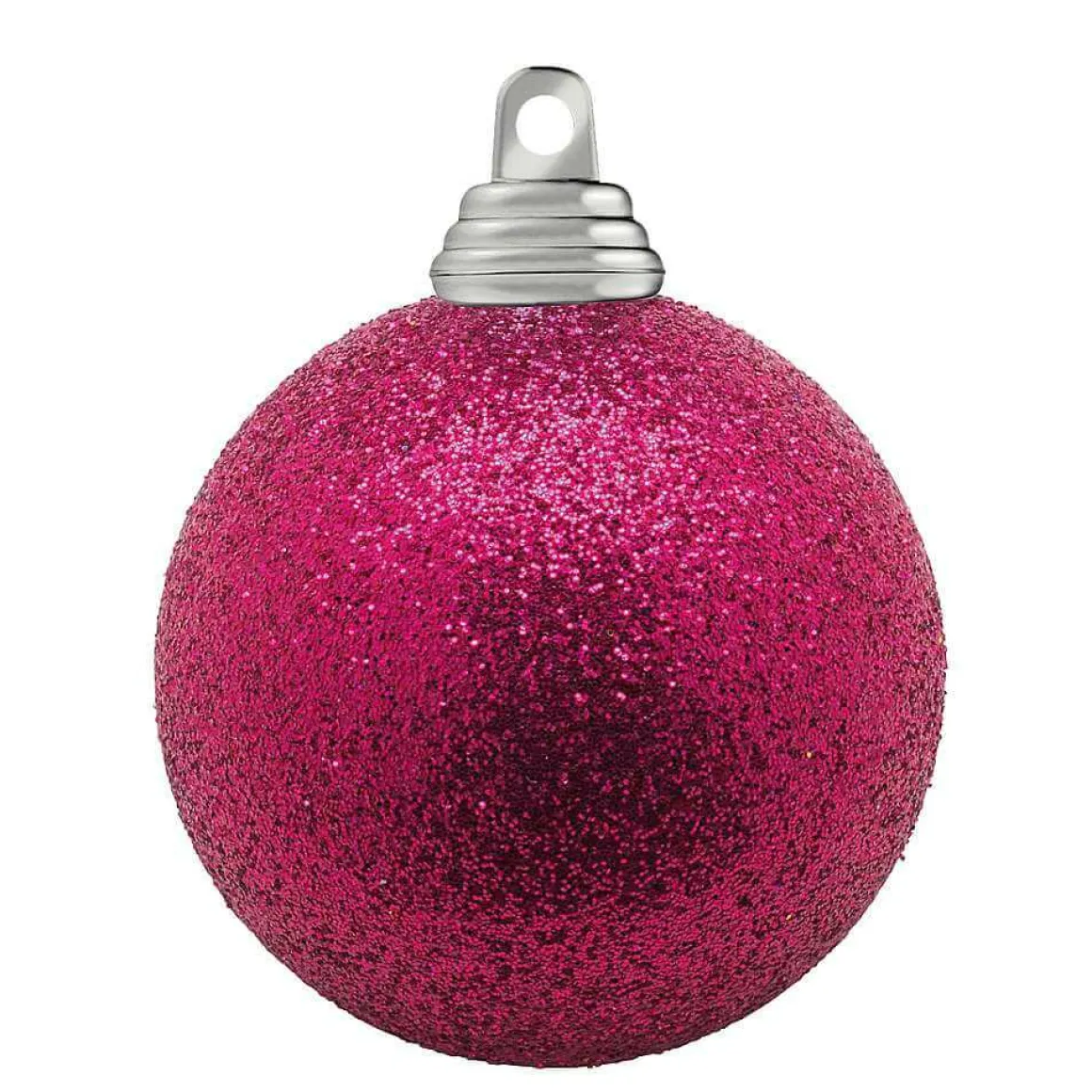 Glitzer-Weihnachtskugeln In Pink Aus Kunststoff, 6 Cm Ø – 6 Stück