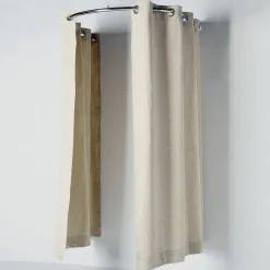 Halbkreis-Kabinen-Vorhang, 200 Cm Lang, Beige