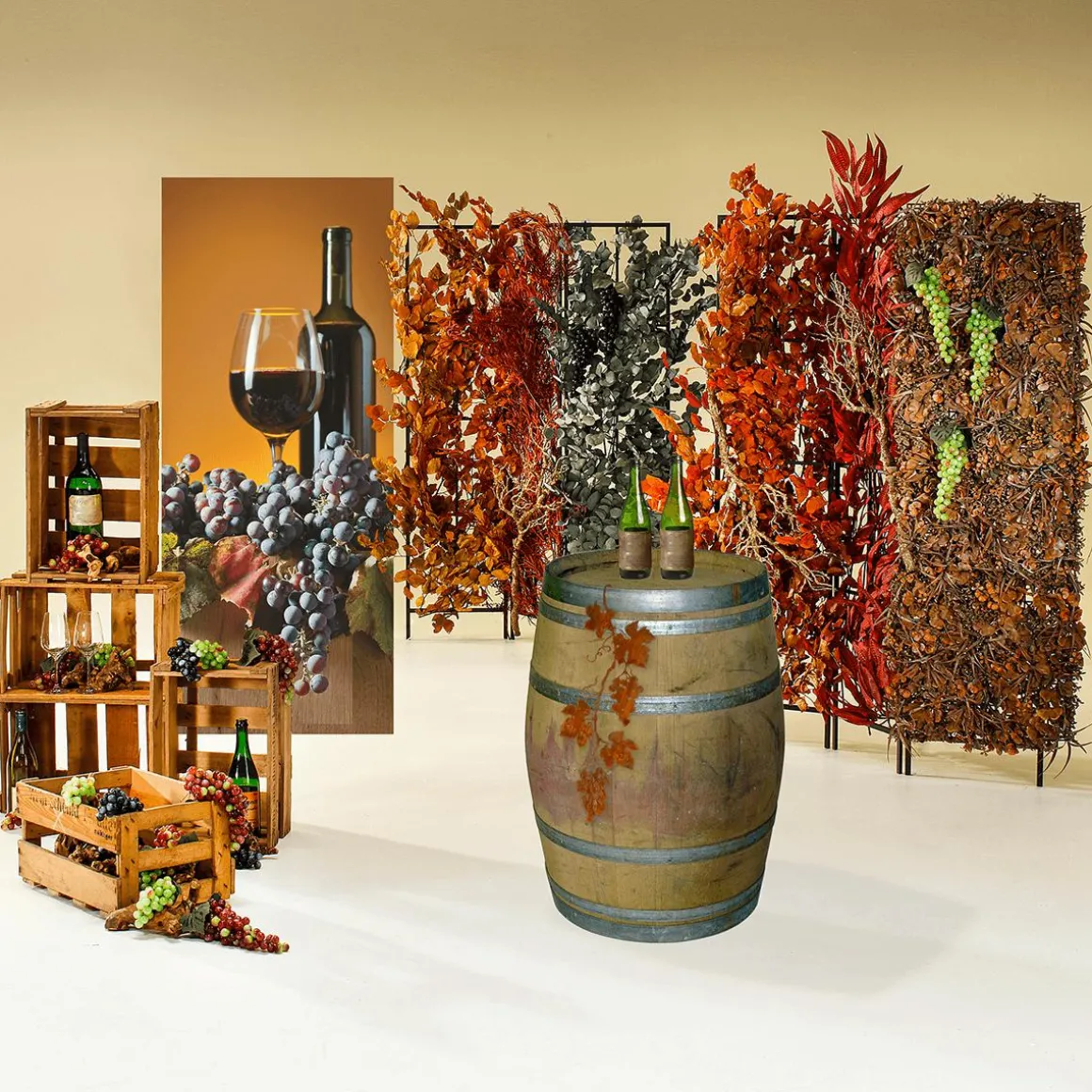 Herbstlicher Dekozweig Rot, 85 Cm