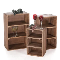 Holz Deko Regale 3 Stück, 50 Cm, 65 Cm, 70 Cm Hoch