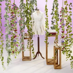 Holz-Beistell-Tische Säulen-Set 60, 75, 90 Cm