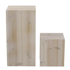 Holz-Minisäulen Set Natur