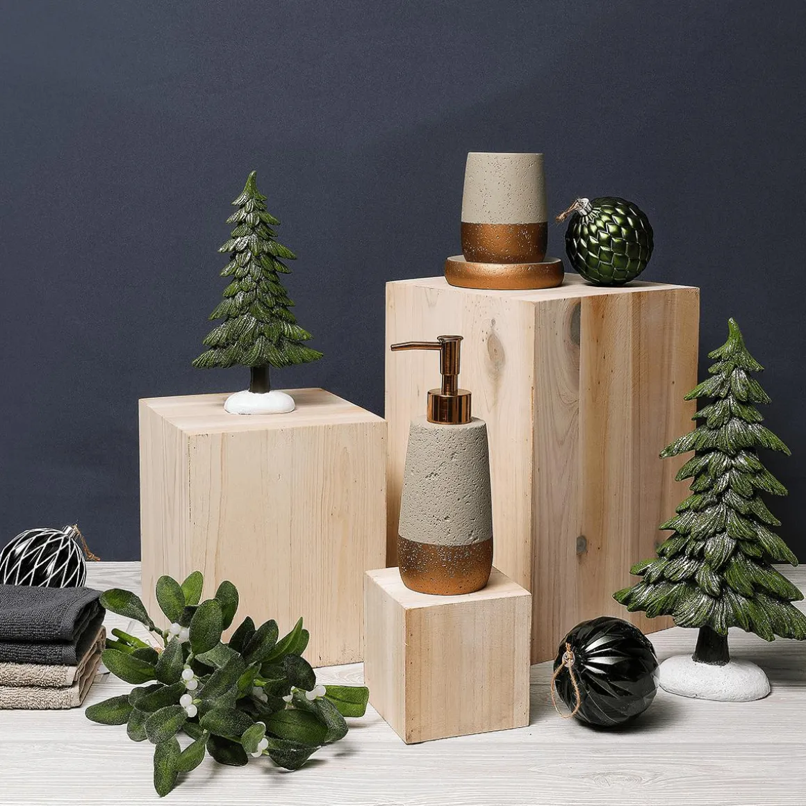 Holz-Minisäulen Set Natur