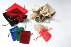 Jutesäckchen, 18 Cm, Creme 10 Stück