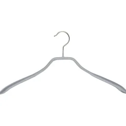 Kleiderbügel Anti-Rutsch, Extra Breit 46 Cm, Silber