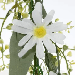 Künstliche Feldblumen-Girlande Orange - Weiß 158 Cm