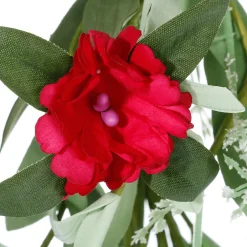 Künstliche Feldblumen-Girlande Kunstranke Rot - Weiß 158 Cm