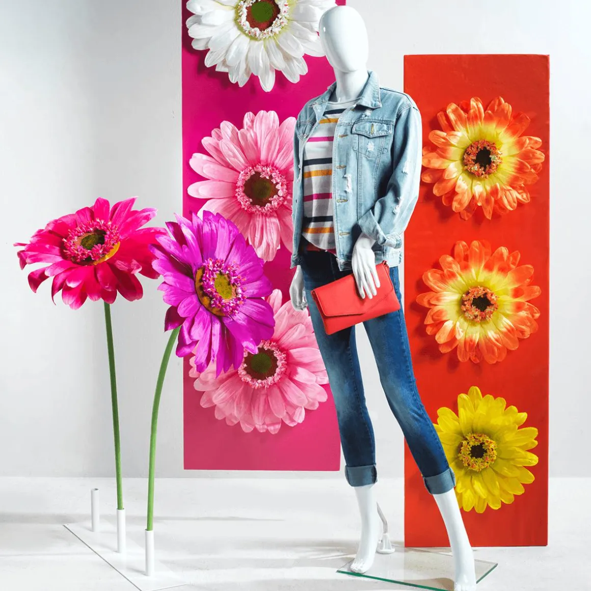 Künstliche Riesen-Gerbera-Blüte Gelb, 45 Cm Ø