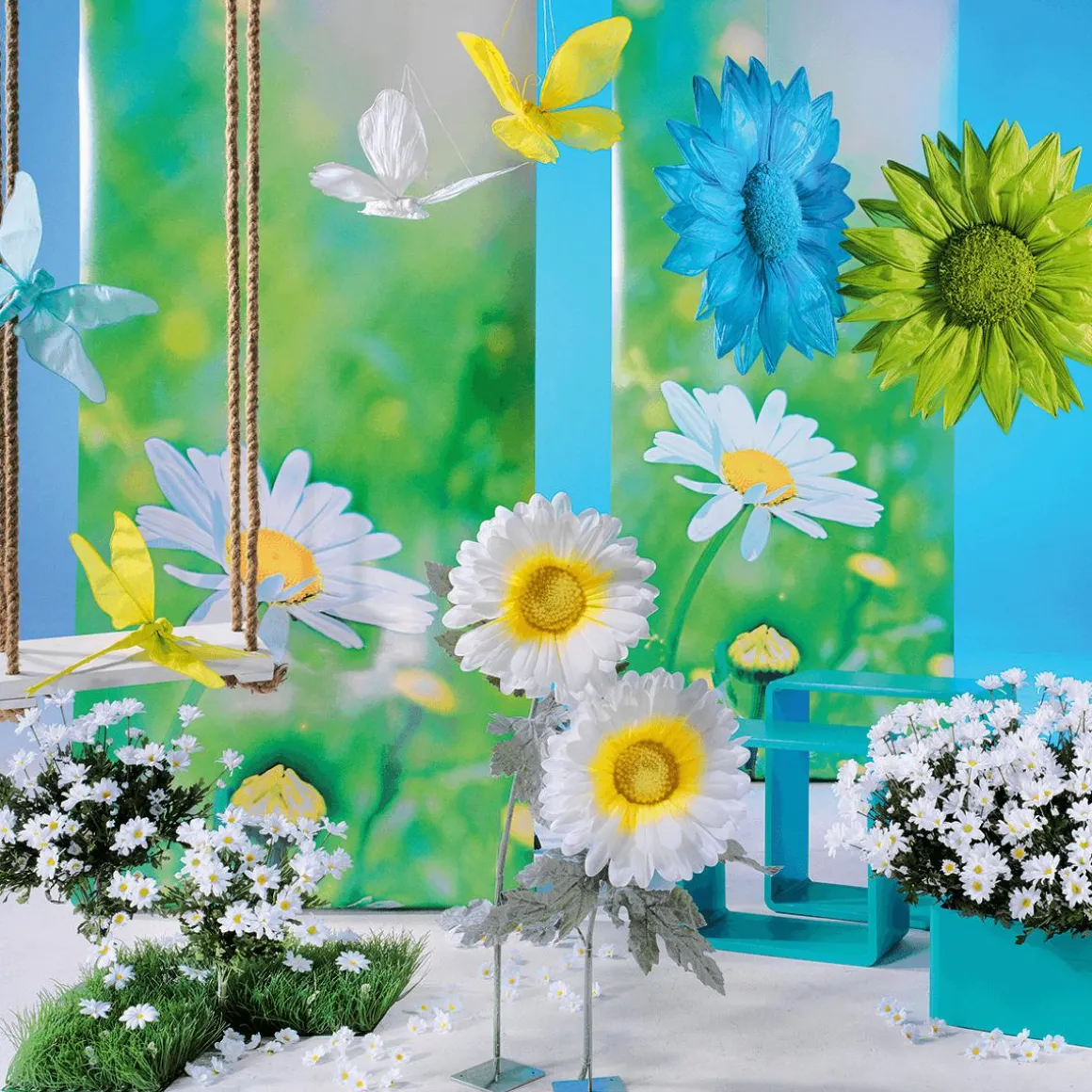 Künstliche Riesen-Margerite, 110 Cm