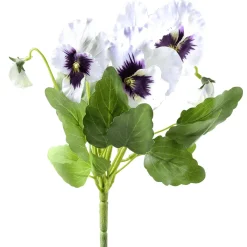 Künstliche Stiefmütterchen Weiß, 27 Cm