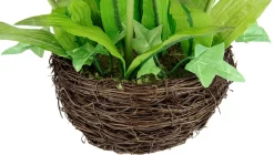 Künstliche Tulpen Im Korb Rosa - Weiß, 25 Cm