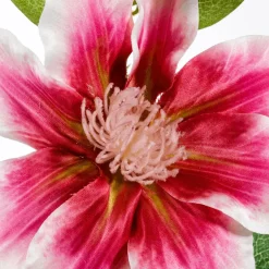 Künstlicher Clematis-Zweig Pink - Weiß , 80 Cm