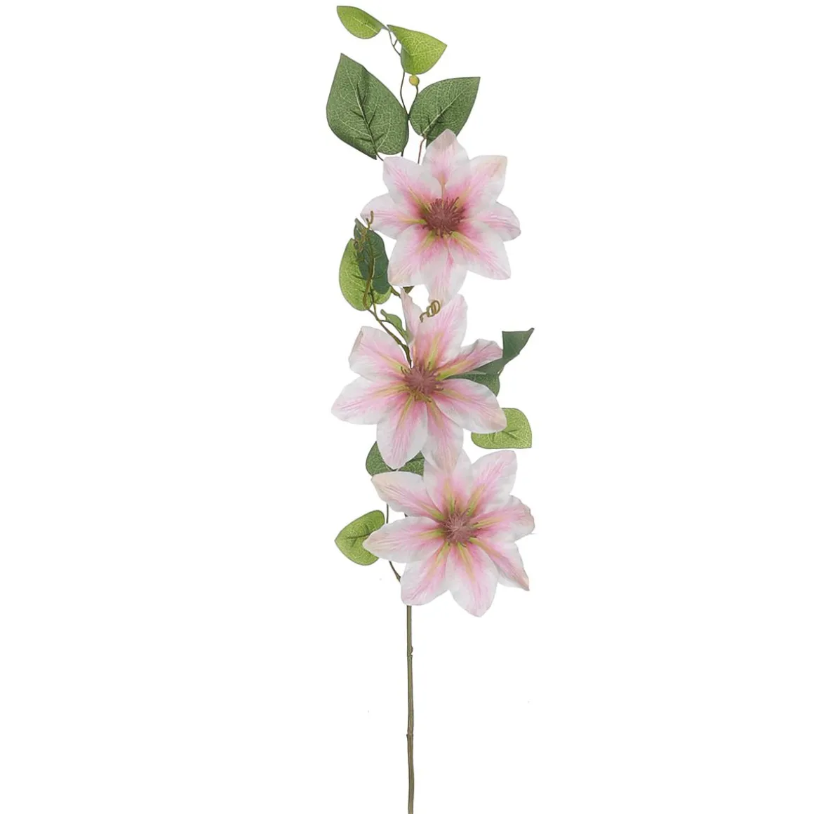 Künstlicher Clematis-Zweig Rosa, 80 Cm