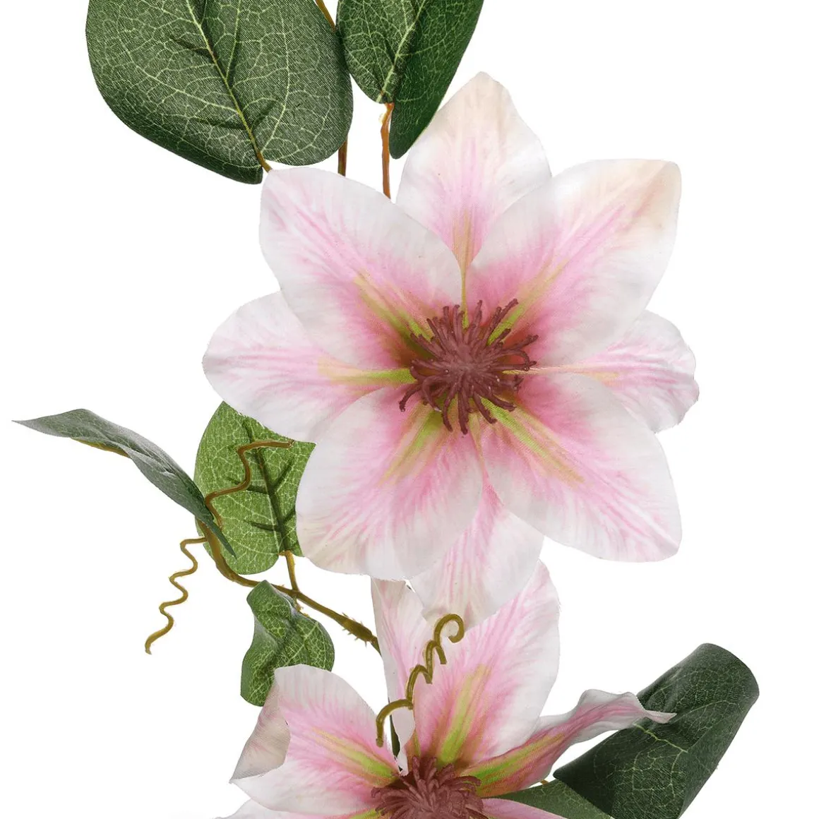 Künstlicher Clematis-Zweig Rosa, 80 Cm