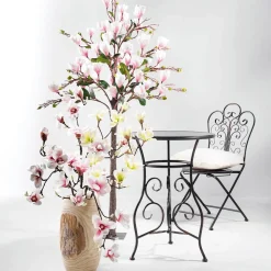 Künstlicher Edel-Magnolienzweig, Weiß/rosa, 100 Cm