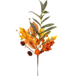 Künstlicher Herbst-Physalis-Zweig 20 X 40 Cm Orange/braun