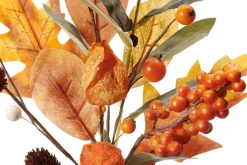 Künstlicher Herbst-Physalis-Zweig 20 X 40 Cm Orange/braun