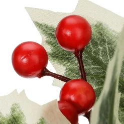 Künstlicher Ilexzweig Mit Beeren, Pack á 2 Stück