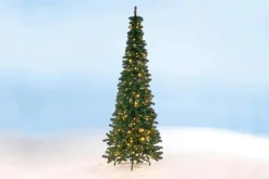 Künstlicher, Schmaler Tannenbaum Mit LED 240 Cm