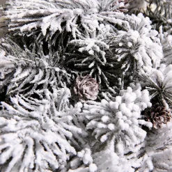 Künstlicher Tannenzweig Beschneit Mit Zapfen