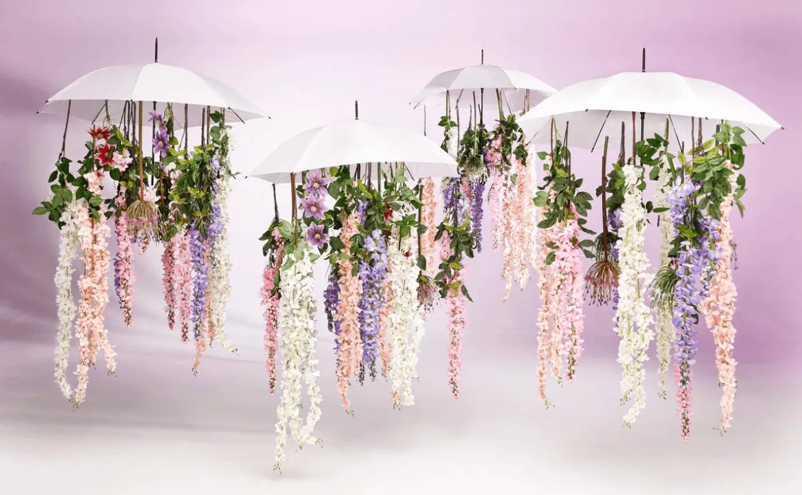 Künstlicher Zweig Wisteria Laburnum, 140 Cm, Lila