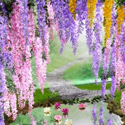 Künstlicher Zweig Wisteria Laburnum, 140 Cm, Lila