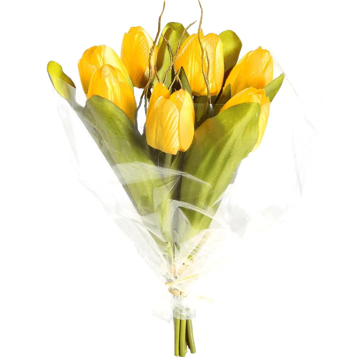 Künstliches Tulpen-Bouquet Gelb, 30 Cm