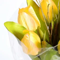 Künstliches Tulpen-Bouquet Gelb, 30 Cm