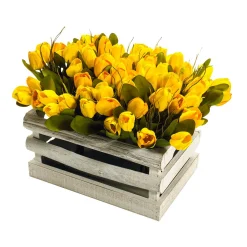 Künstliches Tulpen-Bouquet Gelb, 30 Cm