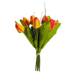 Künstliches Tulpen-Bouquet Orange, 30 Cm