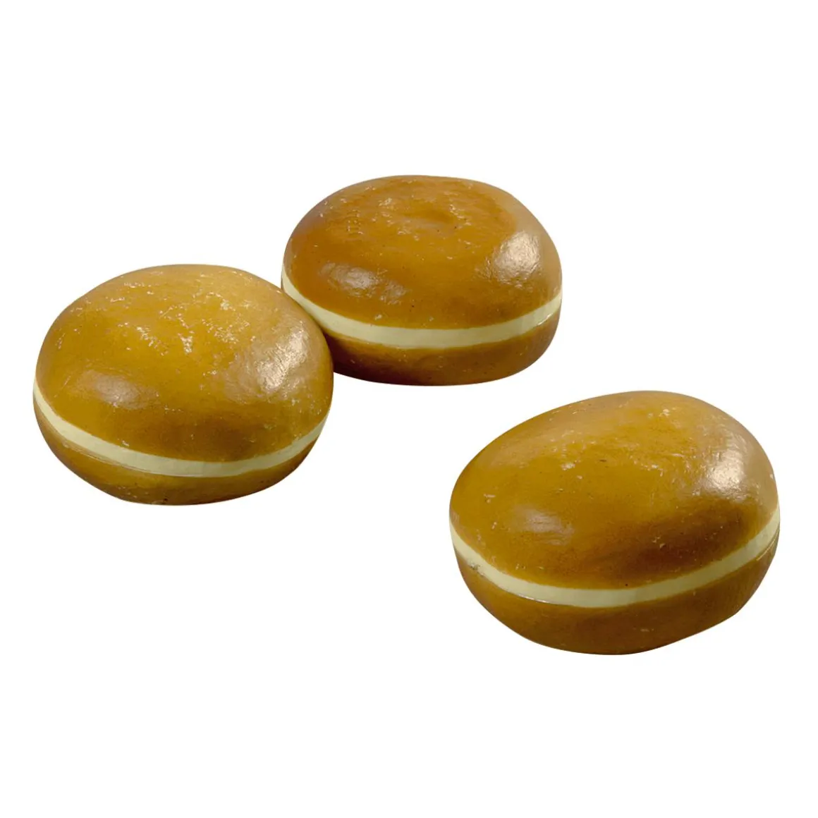 Krapfen Lebensmittel-Attrappe, Pack á 3 Stück