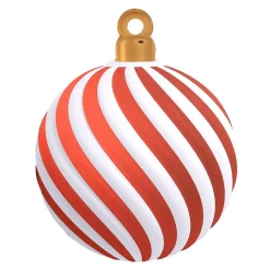 Kugeldisplay Swirl Rot / Weiß