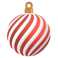 Kugeldisplay Swirl Rot / Weiß