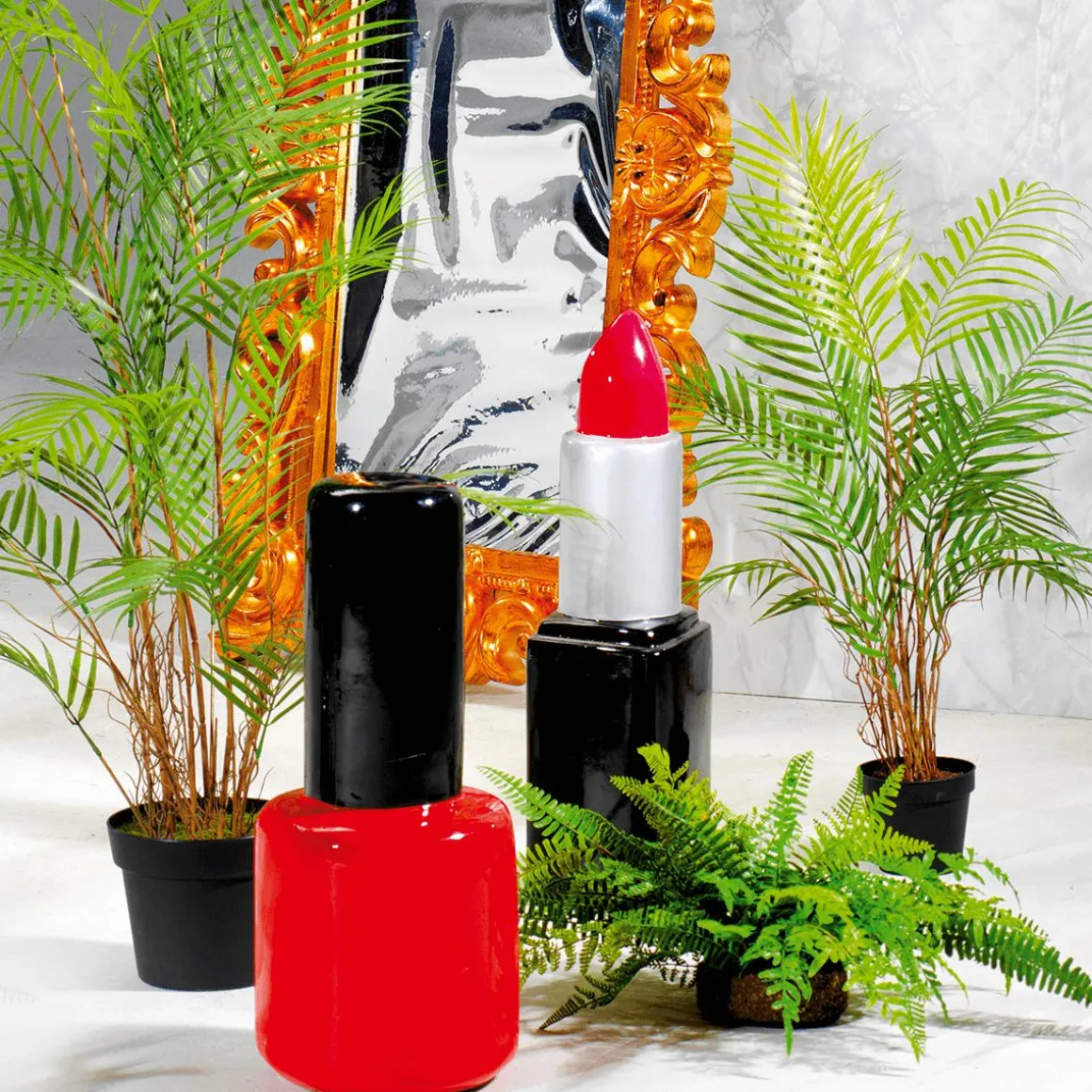 Kunstpalme Areca Im Topf, 80 Cm