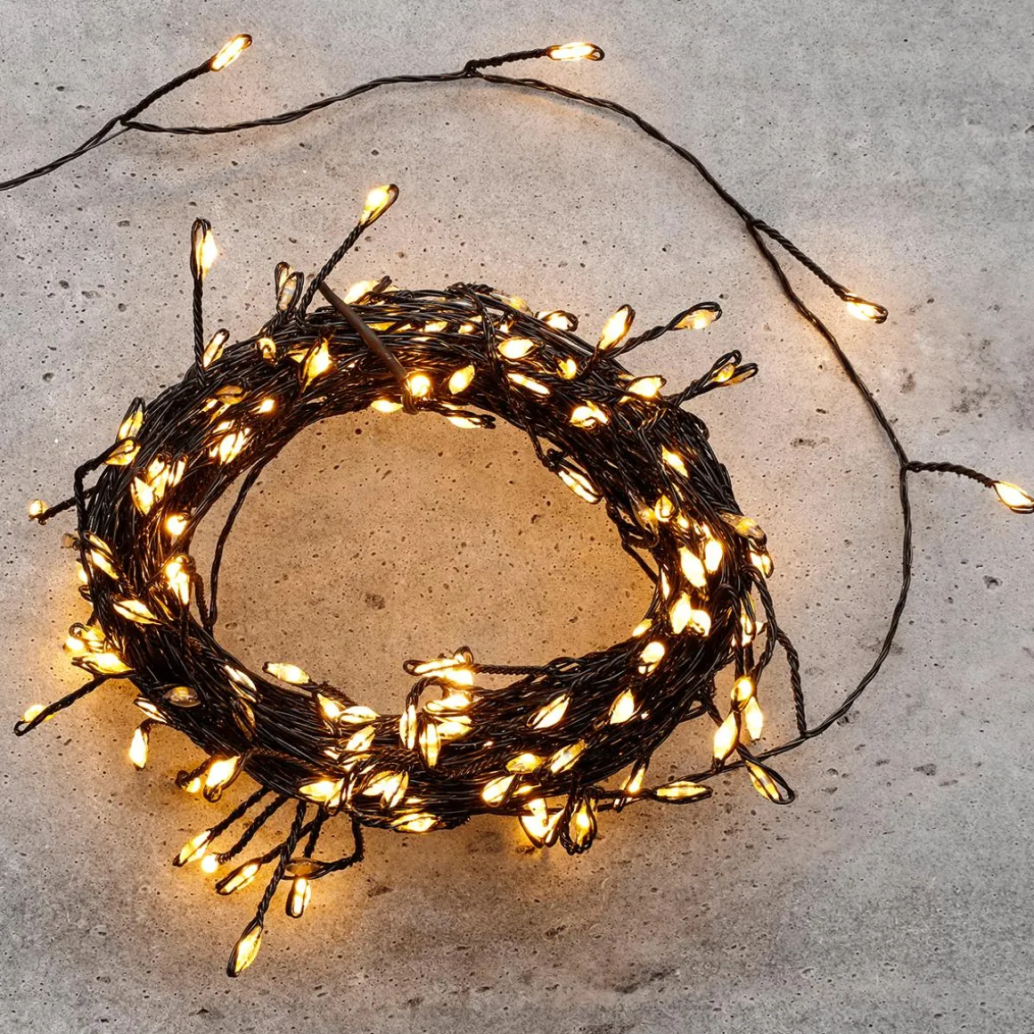 LED Draht-Lichterkette Twinkle Für Außen, 10 M, Schwarz