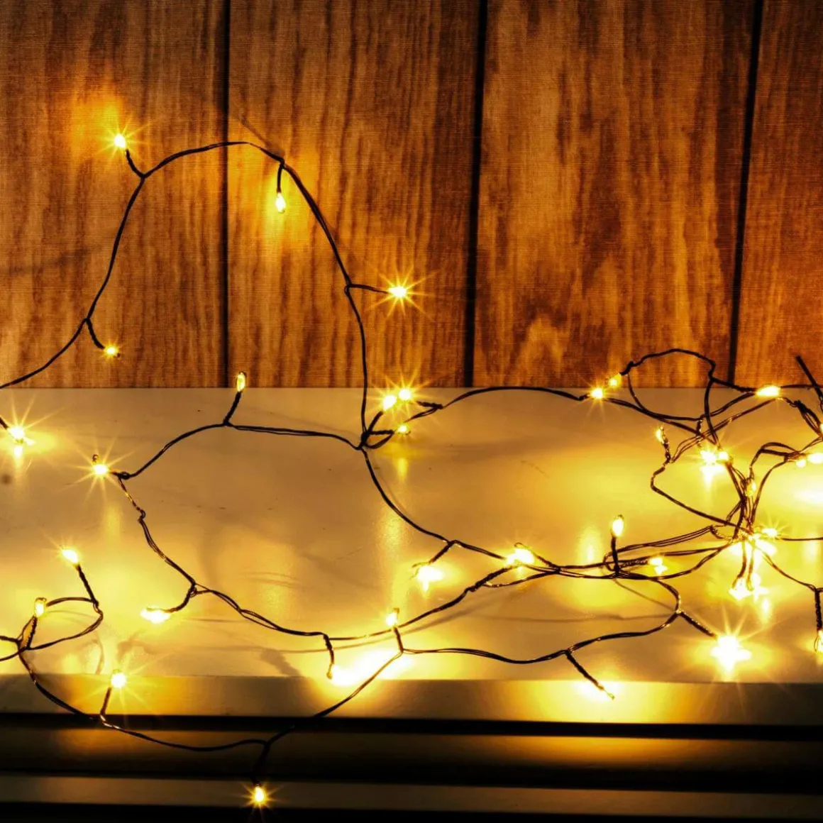 LED Draht-Lichterkette Twinkle Für Außen, 10 M, Schwarz
