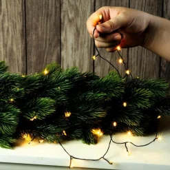 LED Draht-Lichterkette Twinkle Für Außen, 10 M, Schwarz