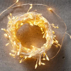 LED Draht-Lichterkette Twinkle Für Außen, 10 M, Silber